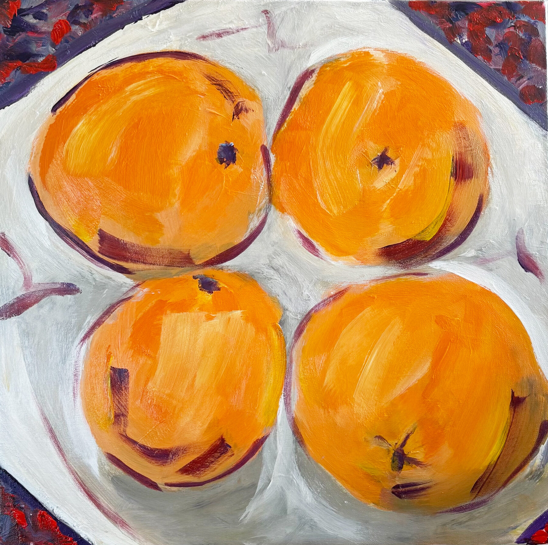 Appelsiner paa fad
